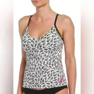 Nike Women's Party Dots Racerback Tankini NWT